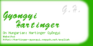 gyongyi hartinger business card